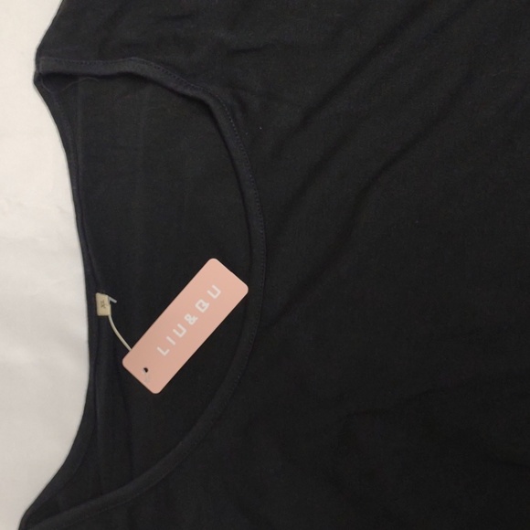 Liu & Qu new with tag, black short sleeve maternity top, XL - Picture 4 of 4